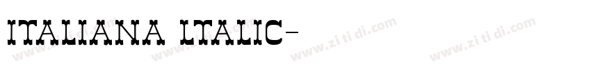 italiana ltalic字体转换